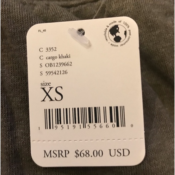 Free People The Way You Move Jogger XS Extra Small Cargo Khaki New - Picture 9 of 10